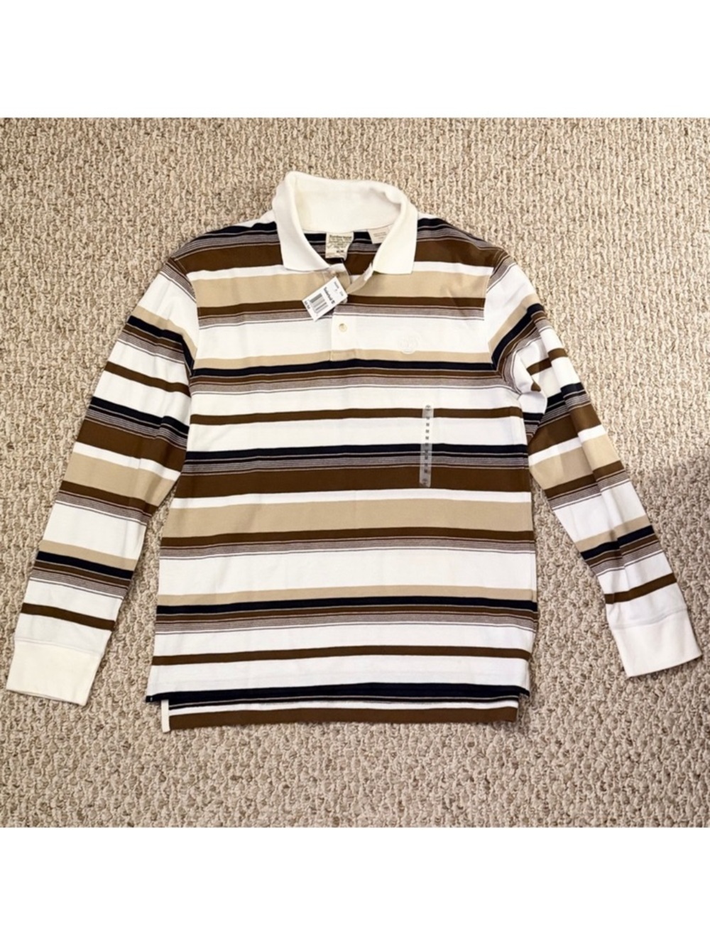 NWT Timberland Men’s Vintage Stratham Issue Outdoor Rugby Long Sleeve Polo